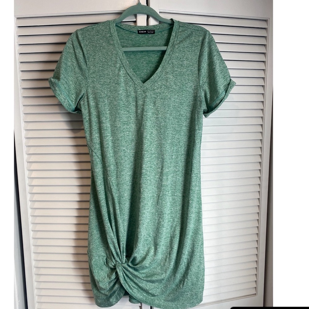 Green Twist Knot Dress